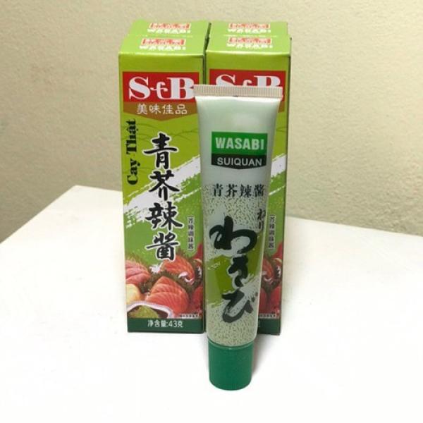 Mù Tạt Wasabi Xanh S&B CAY THẬT Tuýp 43gr
